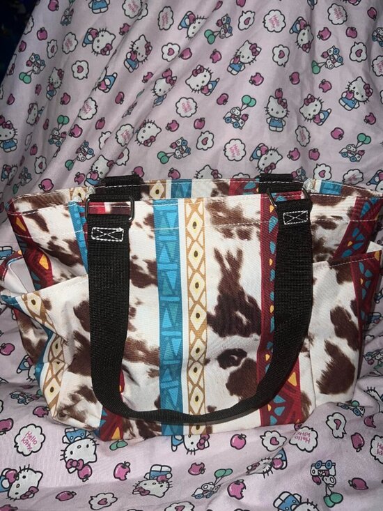 Handbags - Western Cow Print Aztec Tote Bag Boho Southwestern Shoulder Tote